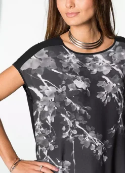 Floral Print Dippy T-Shirt 11 Floral Print Dippy T-Shirt -Lush Fit Store Floral Print Dippy T Shirt915901FRSP W02