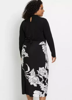 Floral Print Long Sleeve Shift Dress -Lush Fit Store Floral Print Long Sleeve Shift Dress964398FRSB W01