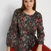 Floral Print Long Sleeve Tunic -Lush Fit Store Floral Print Long Sleeve Tunic963441FRSP