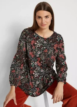 Floral Print Long Sleeve Tunic