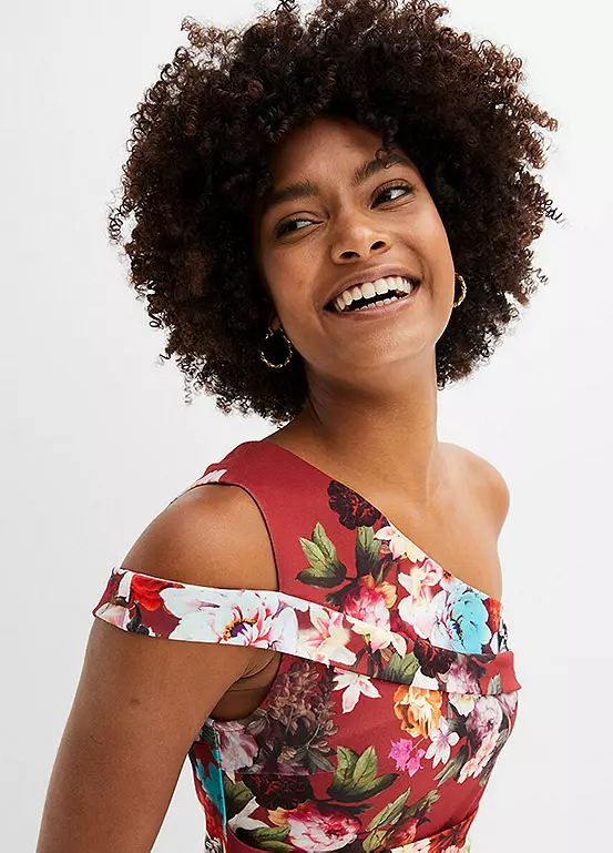 Floral Print One Shoulder Dress 6 Floral Print One Shoulder Dress - Image 4