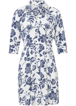 Floral Print Shirt Dress -Lush Fit Store Floral Print Shirt Dress961823FRSC