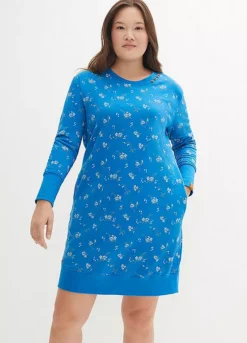 Floral Print Sweatshirt Dress