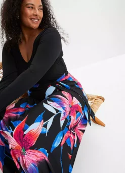 Floral Print V-Neck Maxi Dress -Lush Fit Store Floral Print V Neck Maxi Dress921897FRSB W02