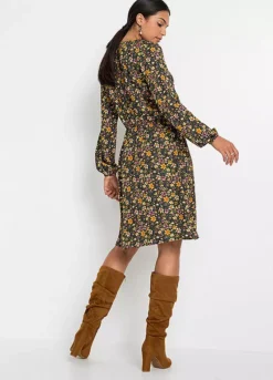 Floral Skater Dress -Lush Fit Store Floral Skater Dress911872FRSP W01