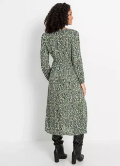 Floral V-Neck Dress -Lush Fit Store Floral V Neck Dress966710FRSP W01