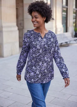 Floral Viscose Blouse -Lush Fit Store Floral Viscose Blouse971075FRSL