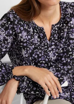 Floral Viscose Blouse -Lush Fit Store Floral Viscose Blouse971075FRSP W02
