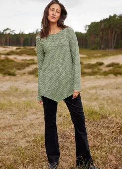 Graphic Print Hanky Hem Top -Lush Fit Store Graphic Print Hanky Hem Top977103FRSL