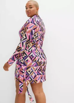 Graphic Print Mini Dress -Lush Fit Store Graphic Print Mini Dress923412FRSB W01