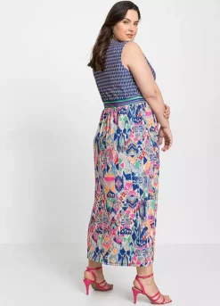 Graphic Printed Maxi Dress -Lush Fit Store Graphic Printed Maxi Dress927799FRSB W01