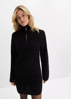 Half Zip Knitted Dress -Lush Fit Store Half Zip Knitted Dress953430FRSP