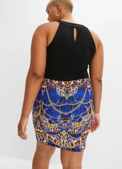 Halterneck Animal Print Dress -Lush Fit Store Halterneck Animal Print Dress945622FRSB W01