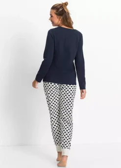 Heart Print Pyjamas -Lush Fit Store Heart Print Pyjamas962721FRSP W01