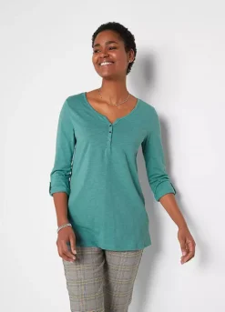 Henley Neckline Tunic -Lush Fit Store Henley Neckline Tunic934168FRSP