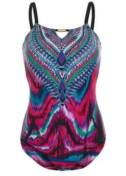 Kaleidoscope Arizona Blurred Swimsuit With Tummy Control -Lush Fit Store Kaleidoscope Arizona Blurred Swimsuit with Tummy Control70B070FRSC