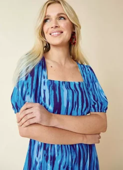 Kaleidoscope Tie Dye Print Midi Dress -Lush Fit Store Kaleidoscope Tie Dye Print Midi Dress18R925FRSP W02