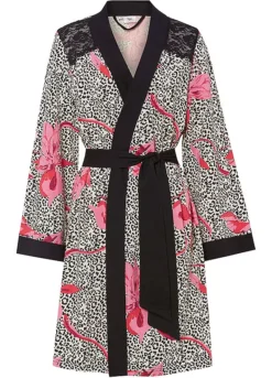 Kimono Leopard Print Lace Bathrobe -Lush Fit Store Kimono Leopard Print Lace Bathrobe937921FRSC