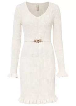 Knitted Long Sleeve Dress -Lush Fit Store Knitted Long Sleeve Dress930308FRSC