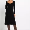Knitted Square Neck Dress -Lush Fit Store Knitted Square Neck Dress967982FRSP