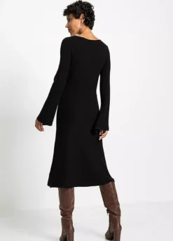 Knitted Square Neck Dress -Lush Fit Store Knitted Square Neck Dress967982FRSP W01