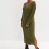 Knitted V-Neck Midi Dress -Lush Fit Store Knitted V Neck Midi Dress953138FRSP