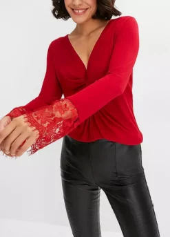 Lace Cuff Top -Lush Fit Store Lace Cuff Top945943FRSP W02