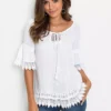 Lace Hem Tunic -Lush Fit Store Lace Hem Tunic909404FRSP