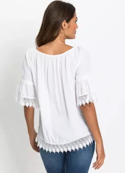 Lace Hem Tunic -Lush Fit Store Lace Hem Tunic909404FRSP W01