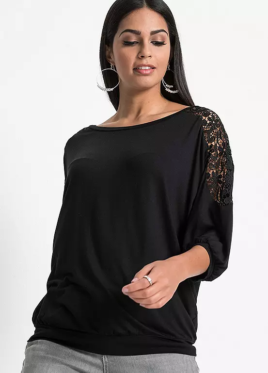 Lace Sleeve Slouch Top 3 Lace Sleeve Slouch Top