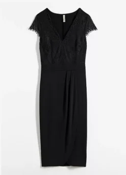 Lace Trim Sleeve Dress -Lush Fit Store Lace Trim Sleeve Dress933018FRSC