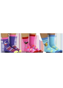 Ladies ’Cockney Spaniel - Cocktail Pack Of 3 Socks -Lush Fit Store Ladies Cockney Spaniel Cocktail Pack of 3 Socks28T777FRSP W01