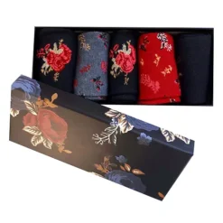 Ladies Pack Of 5 Socks In A Blue Floral Gift Box 9 Ladies Pack Of 5 Socks In A Blue Floral Gift Box -Lush Fit Store Ladies Pack of 5 Socks in a Blue Floral Gift Box27K192FRSP W02