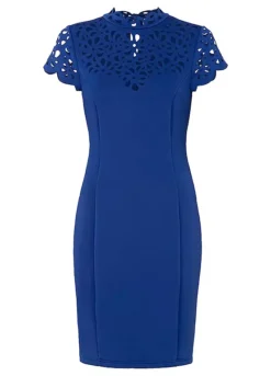 Laser Cut Party Dress -Lush Fit Store Laser Cut Party Dress934342FRSC