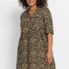 Leopard Shirt Dress -Lush Fit Store Leopard Shirt Dress967105FRSB