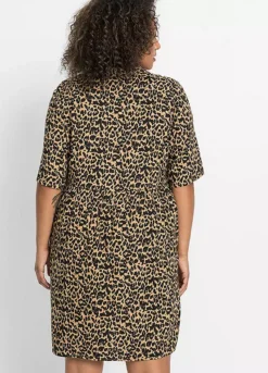 Leopard Shirt Dress -Lush Fit Store Leopard Shirt Dress967105FRSB W01