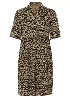 Leopard Shirt Dress -Lush Fit Store Leopard Shirt Dress967105FRSC