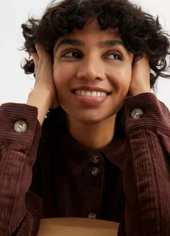 Long Sleeve Cord Shirt Dress -Lush Fit Store Long Sleeve Cord Shirt Dress926264FRSP W03