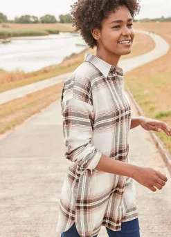 Longline Check Shirt -Lush Fit Store Longline Check Shirt968250FRSL