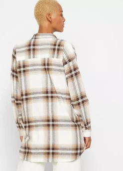 Longline Check Shirt -Lush Fit Store Longline Check Shirt968250FRSP W01