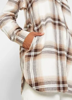 Longline Check Shirt -Lush Fit Store Longline Check Shirt968250FRSP W02