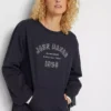 Longline Logo Print Sweatshirt -Lush Fit Store Longline Logo Print Sweatshirt971698FRSP