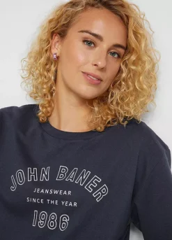 Longline Logo Print Sweatshirt -Lush Fit Store Longline Logo Print Sweatshirt971698FRSP W02