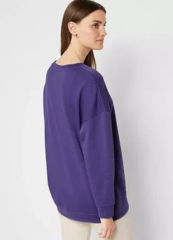 Longline Round Neck Sweatshirt -Lush Fit Store Longline Round Neck Sweatshirt974413FRSP W01