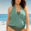 Loose Fit V-Neck Tankini -Lush Fit Store Loose Fit V Neck Tankini921845FRSB