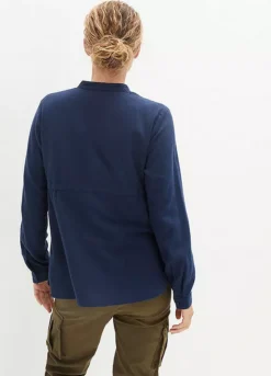 Maternity Flannel Blouse -Lush Fit Store Maternity Flannel Blouse949236FRSP W01