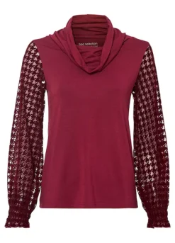 Mesh Sleeve Top -Lush Fit Store Mesh Sleeve Top913917FRSC