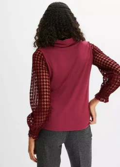 Mesh Sleeve Top -Lush Fit Store Mesh Sleeve Top913917FRSP W01