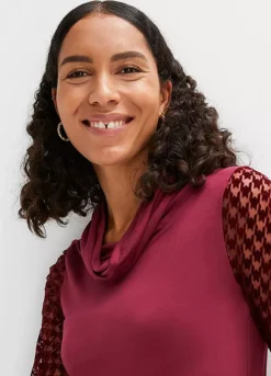 Mesh Sleeve Top -Lush Fit Store Mesh Sleeve Top913917FRSP W02