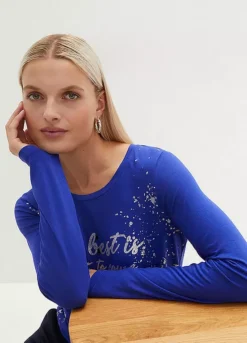 Metallic Slogan Print Top -Lush Fit Store Metallic Slogan Print Top918402FRSP W02